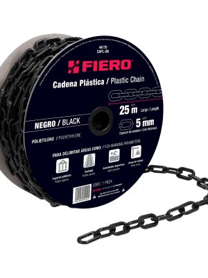 CAPL-5N.jpg 44170 - Metro de cadena de 5 mm de plástico negra, carrete de 25 m