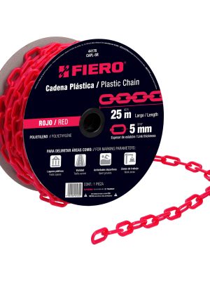 CAPL-5R.jpg 44176 - Metro de cadena de 5 mm de plástico roja, carrete de 25 m