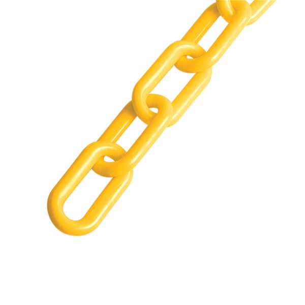 44182 - Metro de cadena de 8 mm de plástico amarilla, carrete de 25m