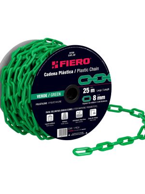 CAPL-8V.jpg 44184 - Metro de cadena de 8 mm de plástico verde, carrete de 25 m