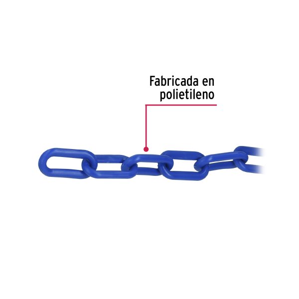 44183 - Metro de cadena de 8 mm de plástico azul, carrete de 25 m
