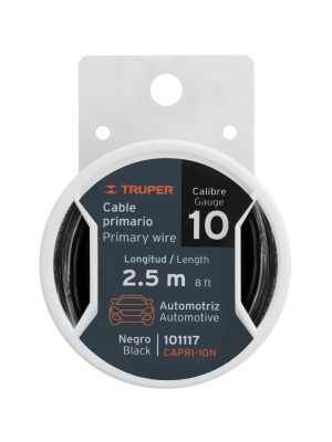 CAPRI-10N.jpg 101117 - Carrete con 2.5 m de cable primario negro calibre 10, Truper