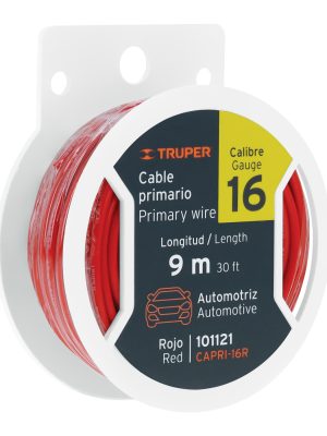 CAPRI-16R.jpg 101121 - Carrete con 9 m de cable primario rojo calibre 16, Truper