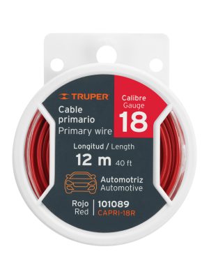 CAPRI-18R.jpg 101089 - Carrete con 12 m de cable primario rojo calibre 18, Truper