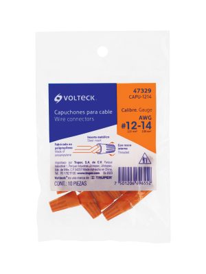 47329 - Bolsa con 10 capuchones para cable, calibres 14 a 12 AWG