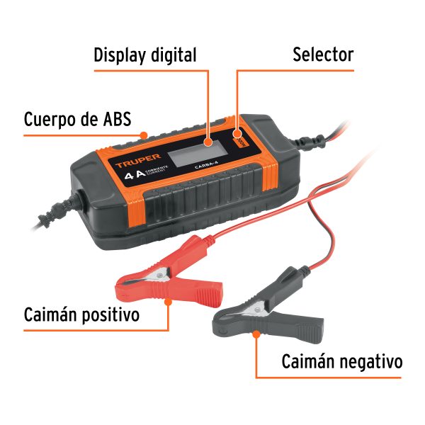 104009 - Cargador de 4 Amperes para baterías de 6V /12V