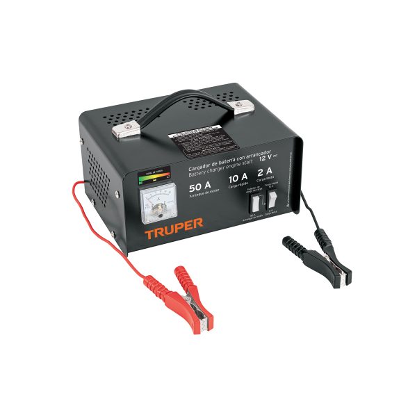 13027 - Cargador c/arrancador de 50 A para baterías de 12 V, TRUPER