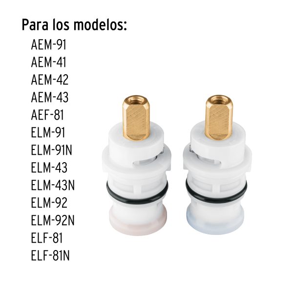 45230 - Juego de 2 cartuchos cerámicos, Foset