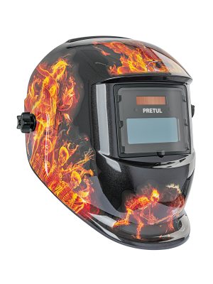 27355 - Careta electrónica p/soldar, fuego, sombra 9 a 13, PRETUL