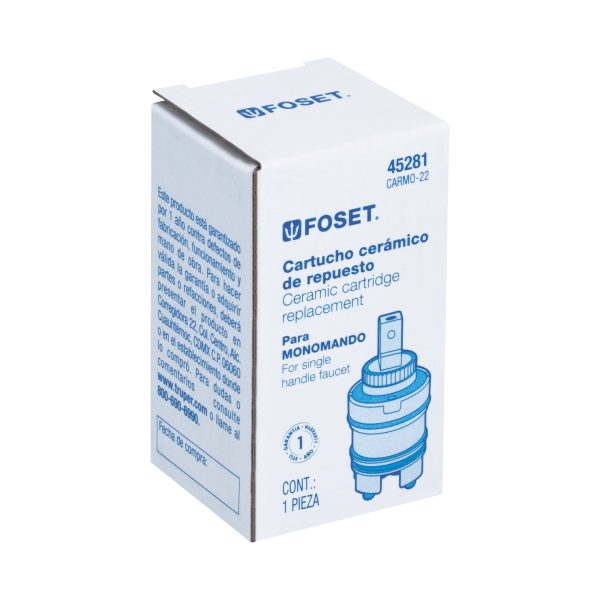 45281 - Cartucho cerámico monomando para lavabo, Foset