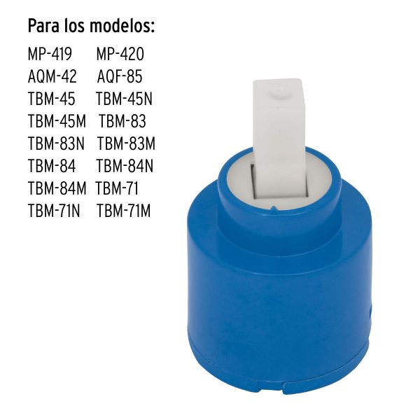 49410 - Cartucho para monomandos Aqua y Basic, Foset
