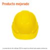 101257 - Casco de seguridad ventilado, ajuste de matraca, amarillo