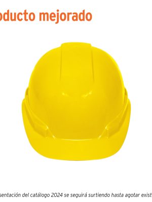 101257 - Casco de seguridad ventilado, ajuste de matraca, amarillo