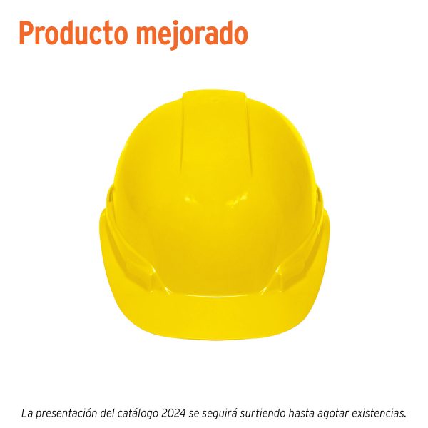 101257 - Casco de seguridad ventilado, ajuste de matraca, amarillo