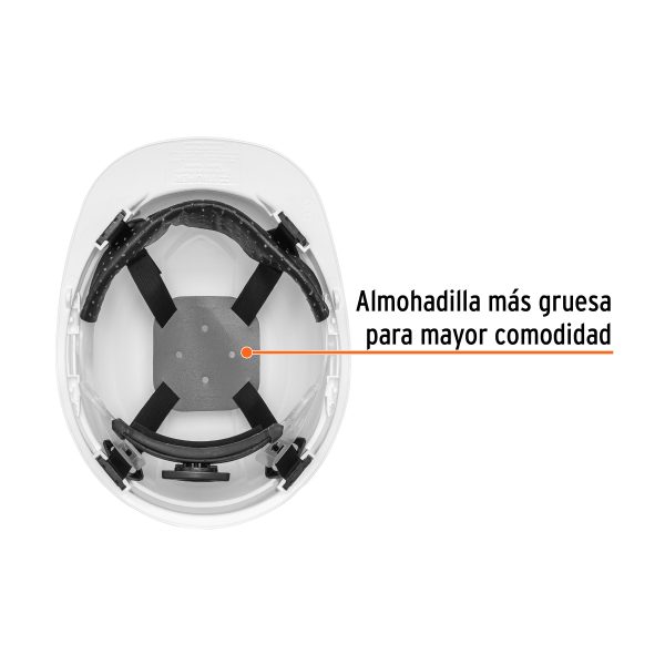 10370 - Casco de seguridad, ajuste de matraca, blanco, Truper