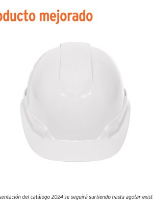 101258 - Casco de seguridad ventilado, ajuste de matraca, blanco