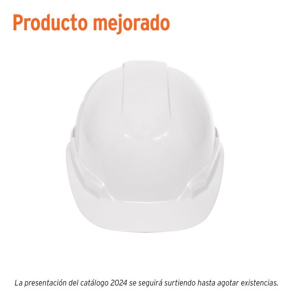 101258 - Casco de seguridad ventilado, ajuste de matraca, blanco