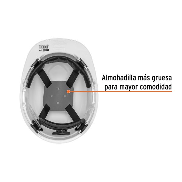 101258 - Casco de seguridad ventilado, ajuste de matraca, blanco