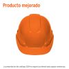 101256 - Casco de seguridad ventilado, ajuste de matraca, naranja