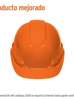 101256 - Casco de seguridad ventilado, ajuste de matraca, naranja