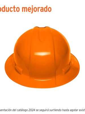 10564 - Casco de seguridad ala ancha, naranja, Truper