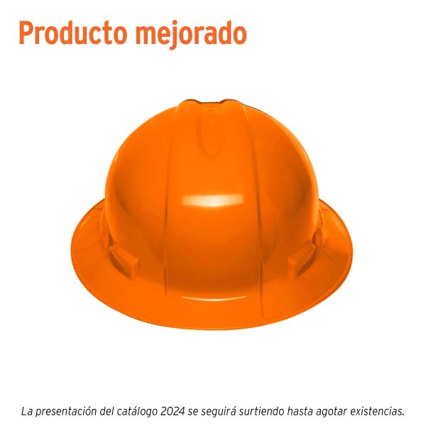 10564 - Casco de seguridad ala ancha, naranja, Truper