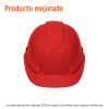 10373 - Casco de seguridad, ajuste de matraca, rojo, Truper