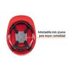 10373 - Casco de seguridad, ajuste de matraca, rojo, Truper