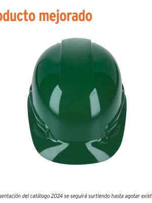 CAS-V.jpg 10374 - Casco de seguridad, ajuste de matraca, verde, Truper