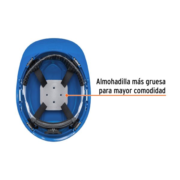 10371 - Casco de seguridad, ajuste de matraca, azul, Truper