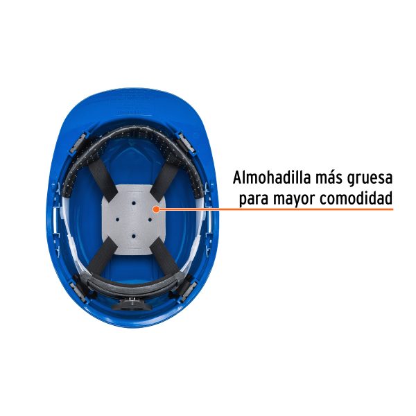 101259 - Casco de seguridad ventilado, ajuste de matraca, azul