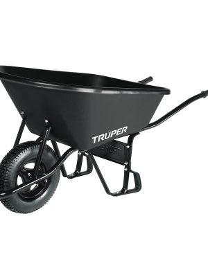 11777 - Carretilla concha plástica 6 ft3 Neumática, bastidor tubular