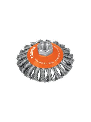 CATR-4EM.jpg 14188 - Carda tipo cónico 4' alambre trenzado, multi-rosca, TRUPER