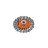 17527 - Carda circular 4' alambre trenzado, eje 5/8'-11, Truper