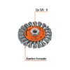 17527 - Carda circular 4' alambre trenzado, eje 5/8'-11, Truper