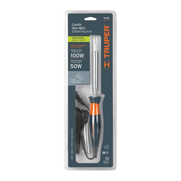 16795 - Cautín 100 W tipo lápiz con 2 temperaturas para uso rudo