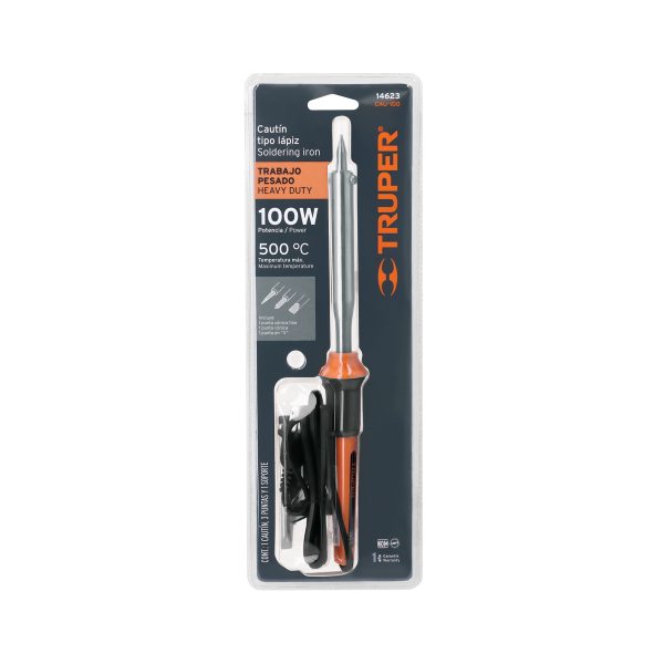 14623 - Cautín 100 W tipo lápiz para trabajo pesado, Truper