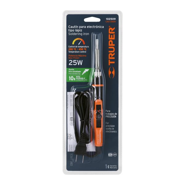 102509 - Cautín profesional electrónica de 25W, temperatura regulable