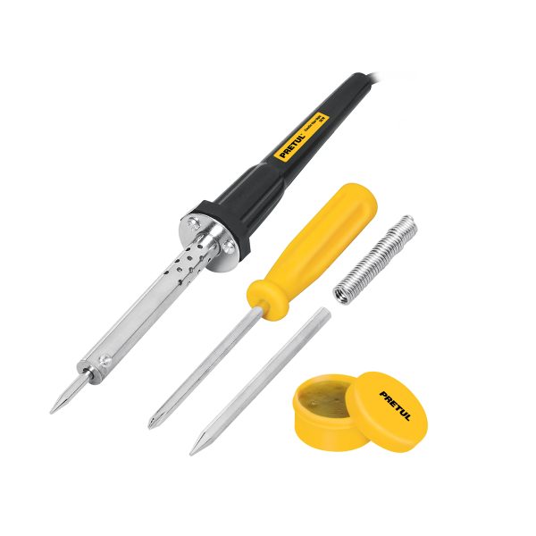 22805 - Cautín 30 W tipo lápiz con accesorios trabajo ligero, Pretul