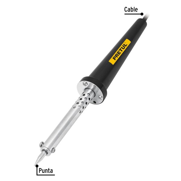 22809 - Cautín 45 W tipo lápiz para trabajo medio, Pretul