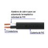 40004 - Metro de cable uso extra rudo 2 x 14 AWG en rollo de 100 m