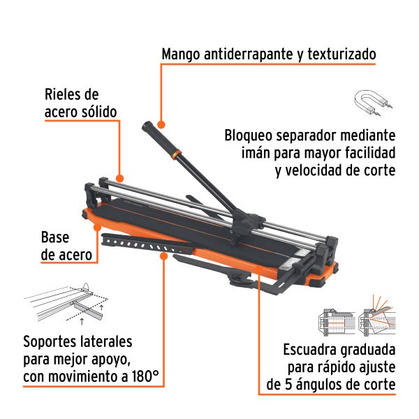 100885 - Cortador azulejo 25' (63cm) gran formato c/maletín, EXPERT