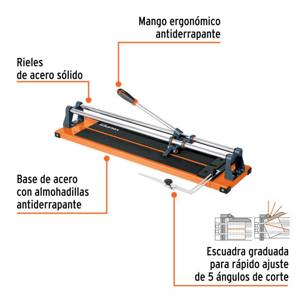 16781 - Cortador de azulejo de 24' (60 cm), Truper