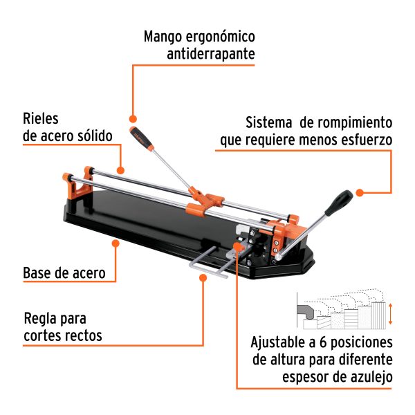 15825 - Cortador azulejo 24' (60cm) romp.multipunto en caja, EXPERT