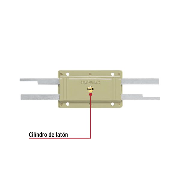 43501 - Cerradura doble barra, doble cerrojo, HERMEX
