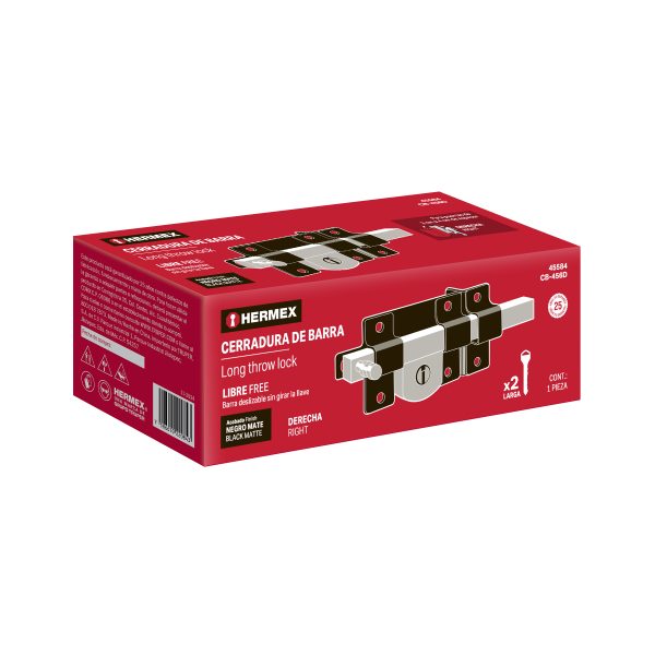 CB-456DE1.jpg 45584 - Cerradura de barra libre, derecha, negra, HERMEX