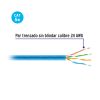 47399 - Metro de cable UTP CAT5E, Bobina de 100m, azul, VOLTECK