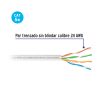 48389 - Metro de cable UTP CAT5E, Bobina de 100m, blanco, VOLTECK