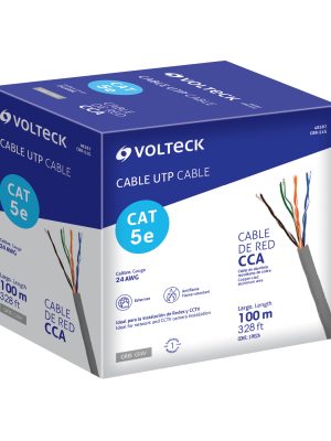 CBR-51GE1.jpg 48387 - Metro de cable UTP CAT5E, Bobina de 100m, gris, VOLTECK