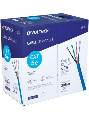 CBR-53A.jpg 47384 - Metro de cable UTP CAT5E, Bobina de 305m, azul, VOLTECK